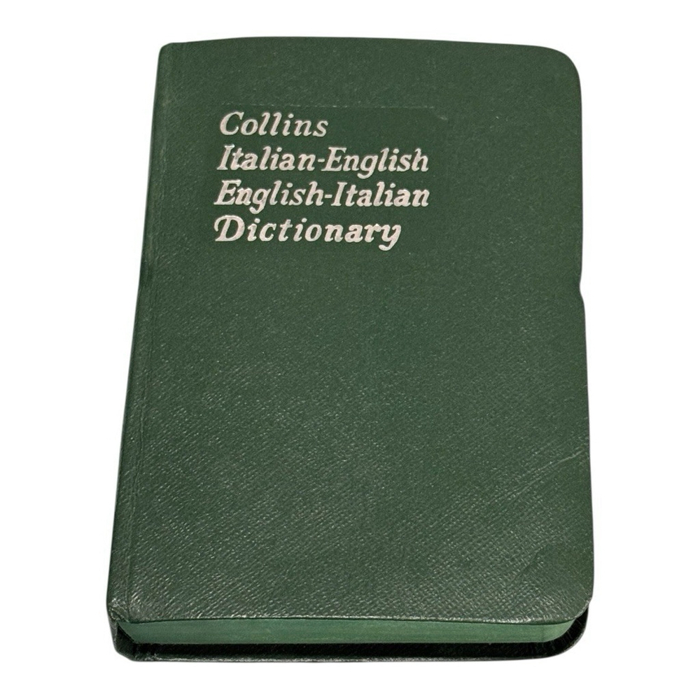 Collins Italian Gem Italian-English Dictionary 1973 Faux Leather Pocket Mini